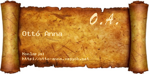 Ottó Anna névjegykártya